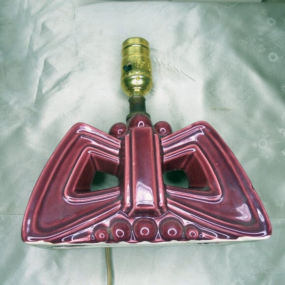 Small Vintage Lamp Glazed Ceramic Light 40s 1940s Retro Lighting - Picture 13 of 15